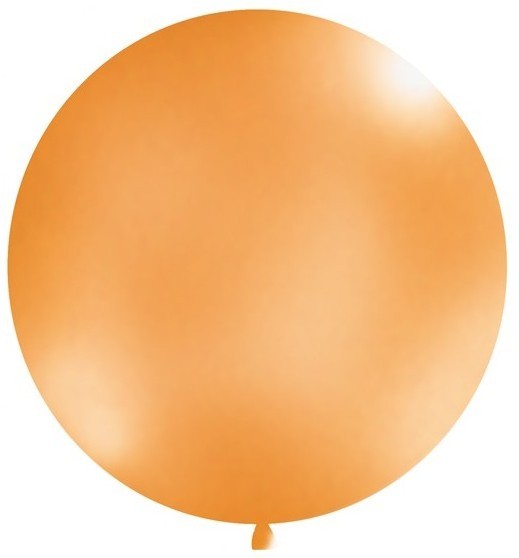 XXL metallisk ballonfest kæmpe orange 1m