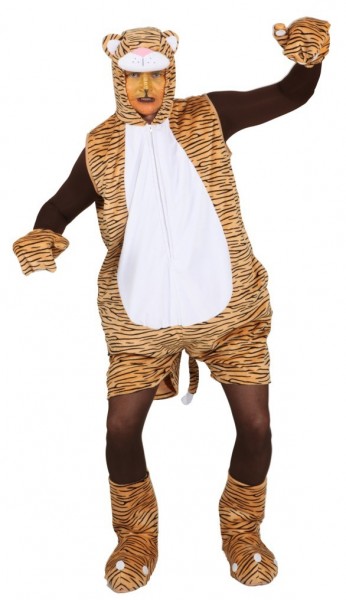 Jungle Tiger Plush jumpsuit voor heren