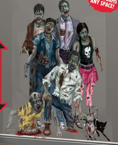 2 Zombie Town Wandbilder 1,65m x 85cm
