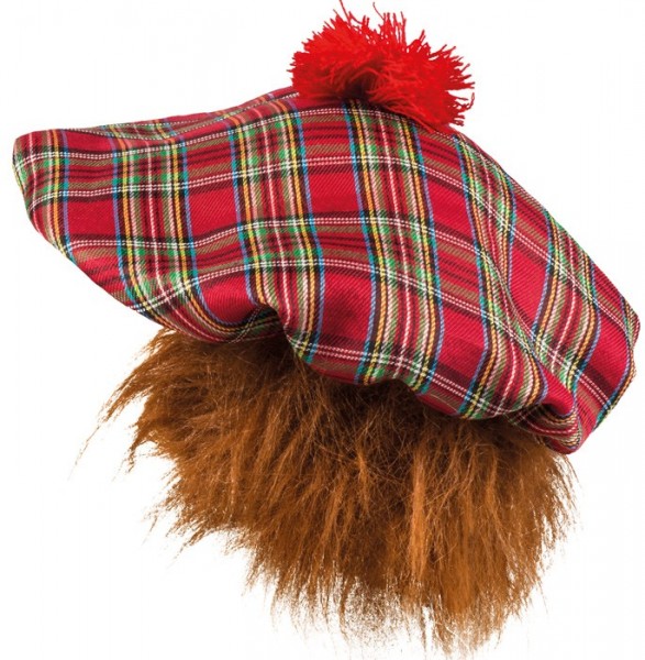 Caratteristico cappello scozzese in rosso 2