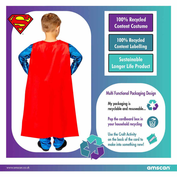 Superman Kostüm für Kinder recycelt 8