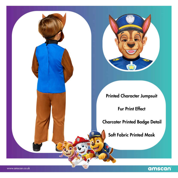 Paw Patrol Chase Kostüm für Jungen 6