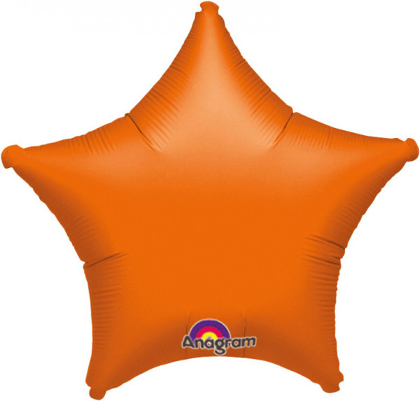 Starshine star foil balloon orange metallic