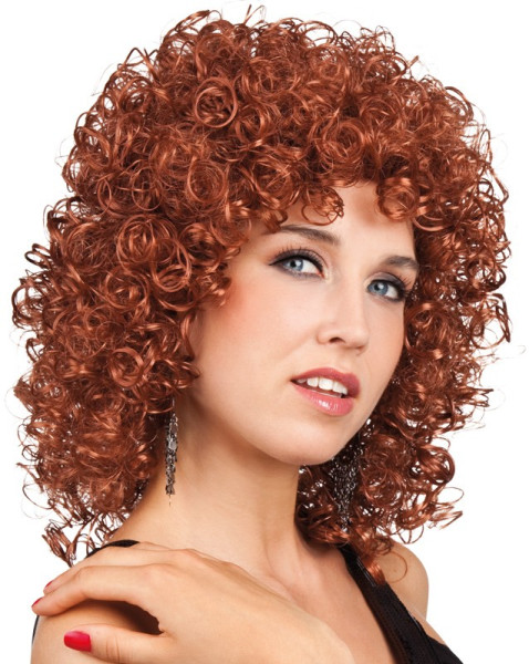Curly ladies wig brown