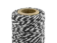 50m cotton yarn in black and white
