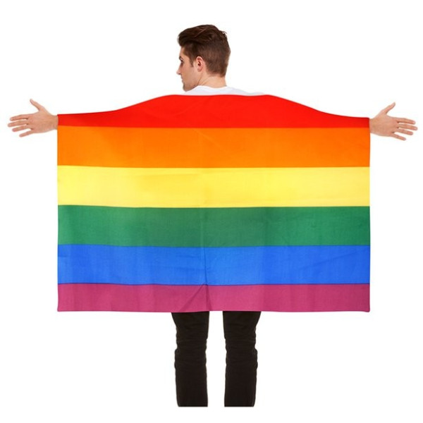 Peleryna z flagą CSD Pride