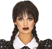 Gothic braided wig for women in black