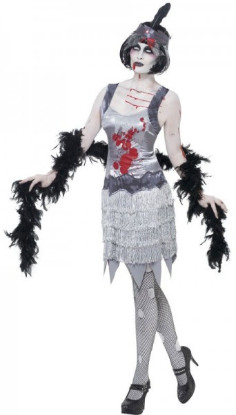 Chaleston Lady Zombie Kostüm Grau 4