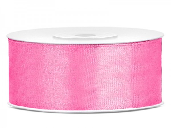 25m satin ribbon pink 25mm wide