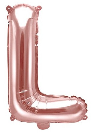 Ballon aluminium L or rose 35cm
