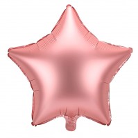 Folienballon Stern roségold matt 48cm