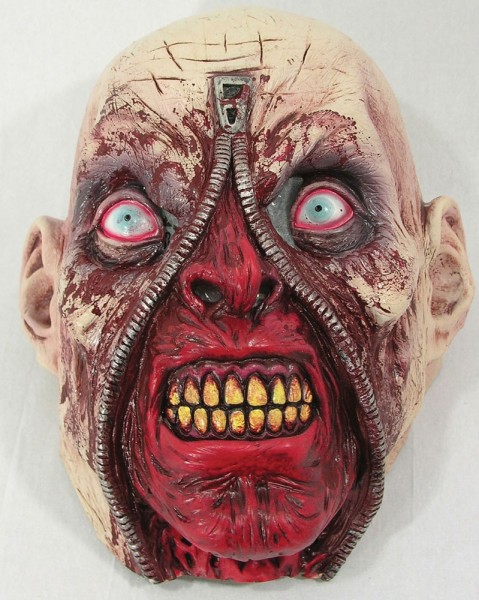 Zipper flesh wound zombie mask