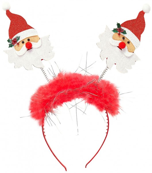 Headband With Santa Clauses & Tinsel 3