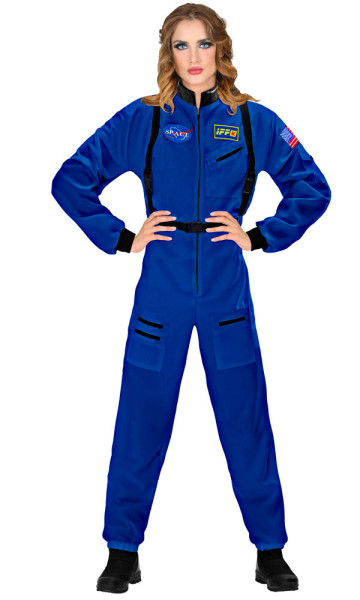 Blaues Astronautinnen Kostüm für Damen