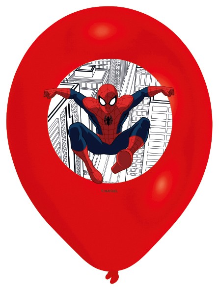 6 Spiderman In Action Luftballons 27,5cm 3