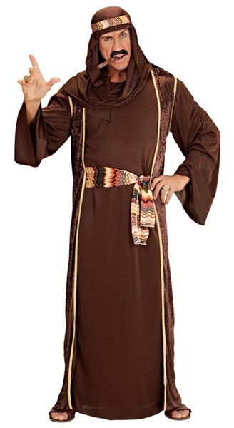 Brązowy kostium szejka Abu Dhabi