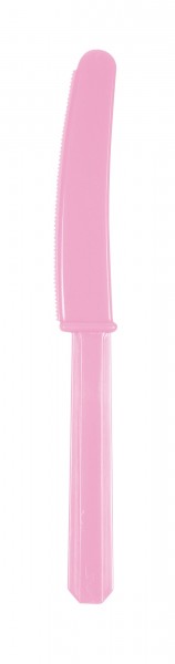 10 plastikowych noży Mila różowy