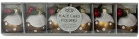 Aperçu: 6 porte-cartes Winterdorf Pudding de Noël 4cm