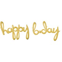 Golden Happy B-Day lettering 88cm
