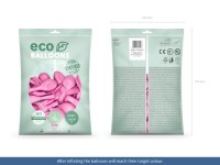 Preview: 100 eco metallic balloons pink 26cm
