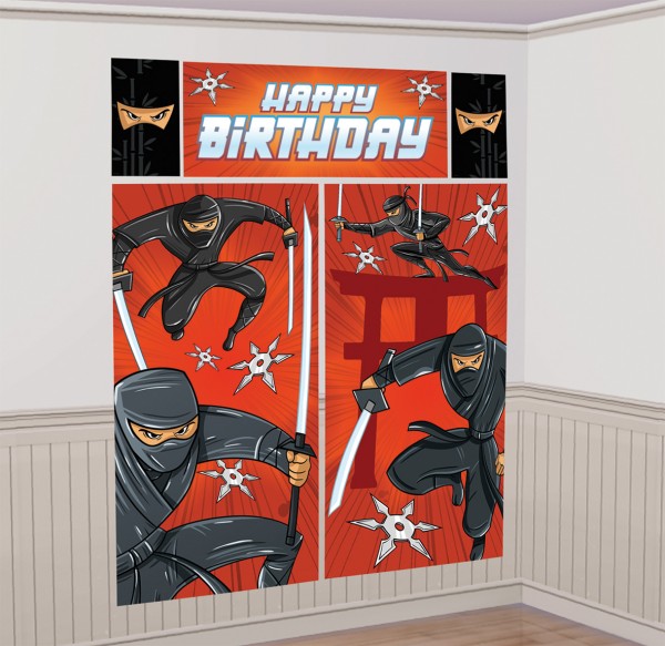 Ninja Party Wandbild 5-teilig