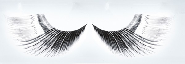 Silber-Schwarze Flügel Wimpern