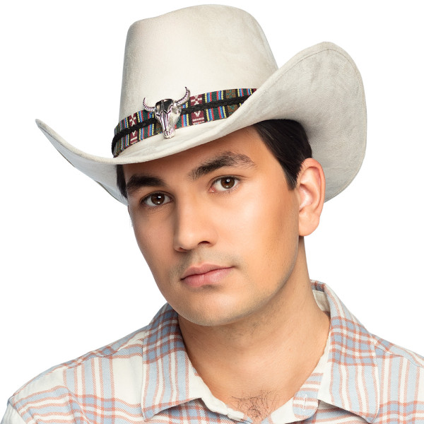 Western hat for adults beige