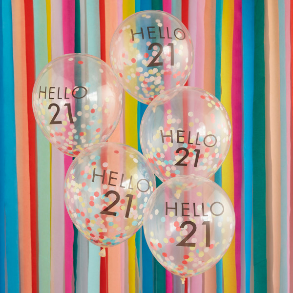 5 Milestone 21`st Eco Balloon 30cm