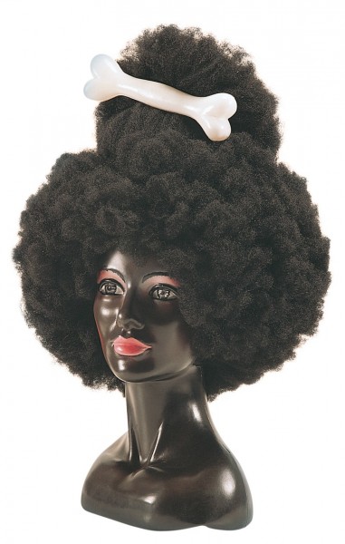 Stone age afro bone wig for women