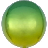 Globo foil ombré amarillo-verde 40cm