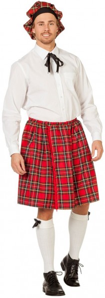 Checkered Cormac Kilt Skirt In Red