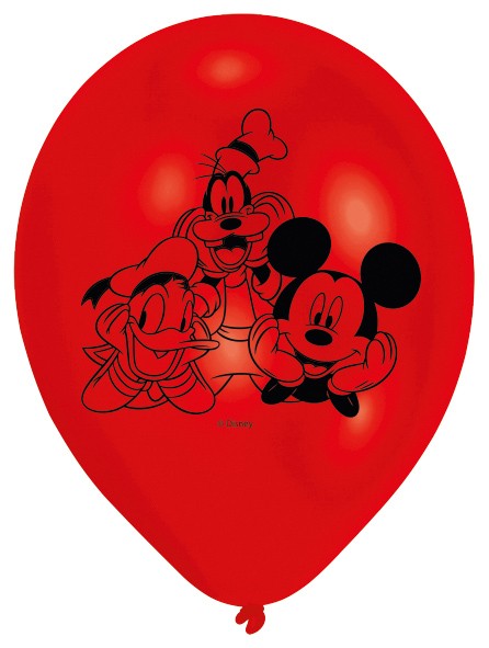 6 ballons Mickey Mouse et ses amis 23cm