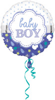 Prikket folie ballon baby dreng