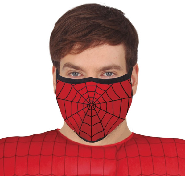 Spider superhero mouth and nose mask