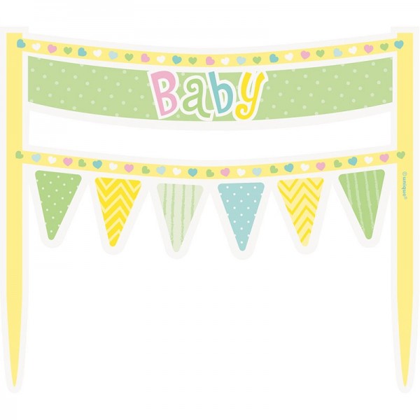 Baby Charlie Tortendeko Banner Pastell 2