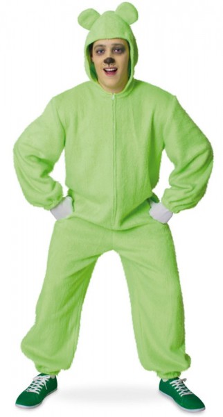 Disfraz unisex de peluche oso verde