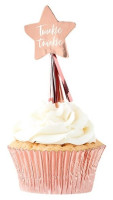 12 Brochettes de Cupcake Twinkle Star 12cm