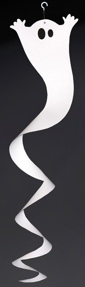 Spiralhänger Gespenst Weiß 90cm