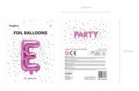 Preview: Foil balloon E fuchsia 35cm