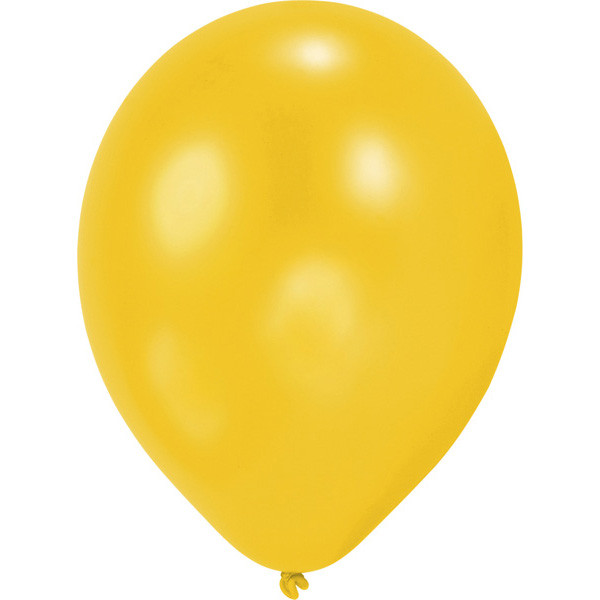 Sæt med 10 gule balloner 23 cm