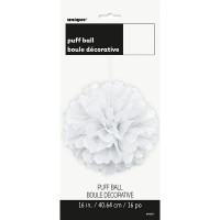 Preview: Decorative pompom Polly white 40cm