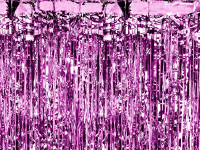 Cortina de oropel violeta 90 x 250cm