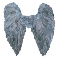 Graue Todesengel Flügel Zuriel 65cm