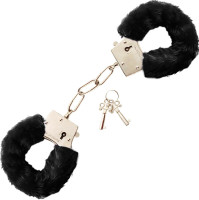Preview: Plush handcuffs with black fur