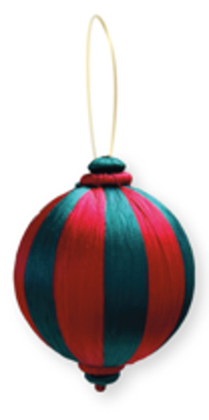 Bola de árbol satinado retro rojo-verde