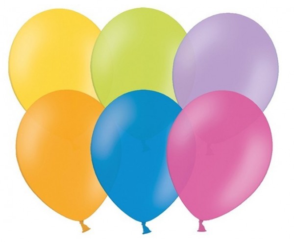 100 Partystar Luftballons bunt 30cm