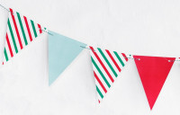Vista previa: Guirnalda de banderines Little Christmas 1,3m x 15cm
