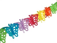 Preview: Colorful butterfly garland 3m