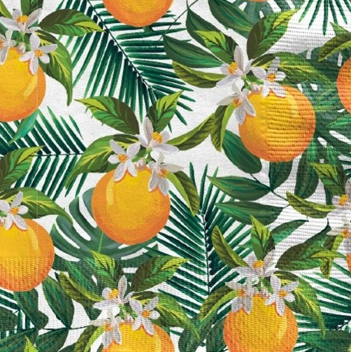20 pomarańczowych serwetek ogrodowych 33 cm