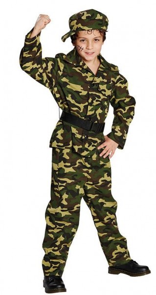 Costume dell'esercito militare soldato bambino